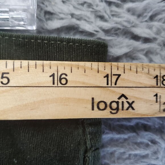 Loft Pants Womens 31 Green Corduroy Skinny Stretch - Picture 5 of 12